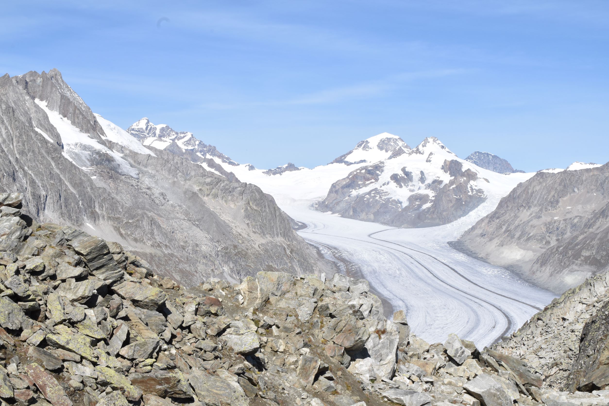 Eggishorn Blick auf Aletschgletscher