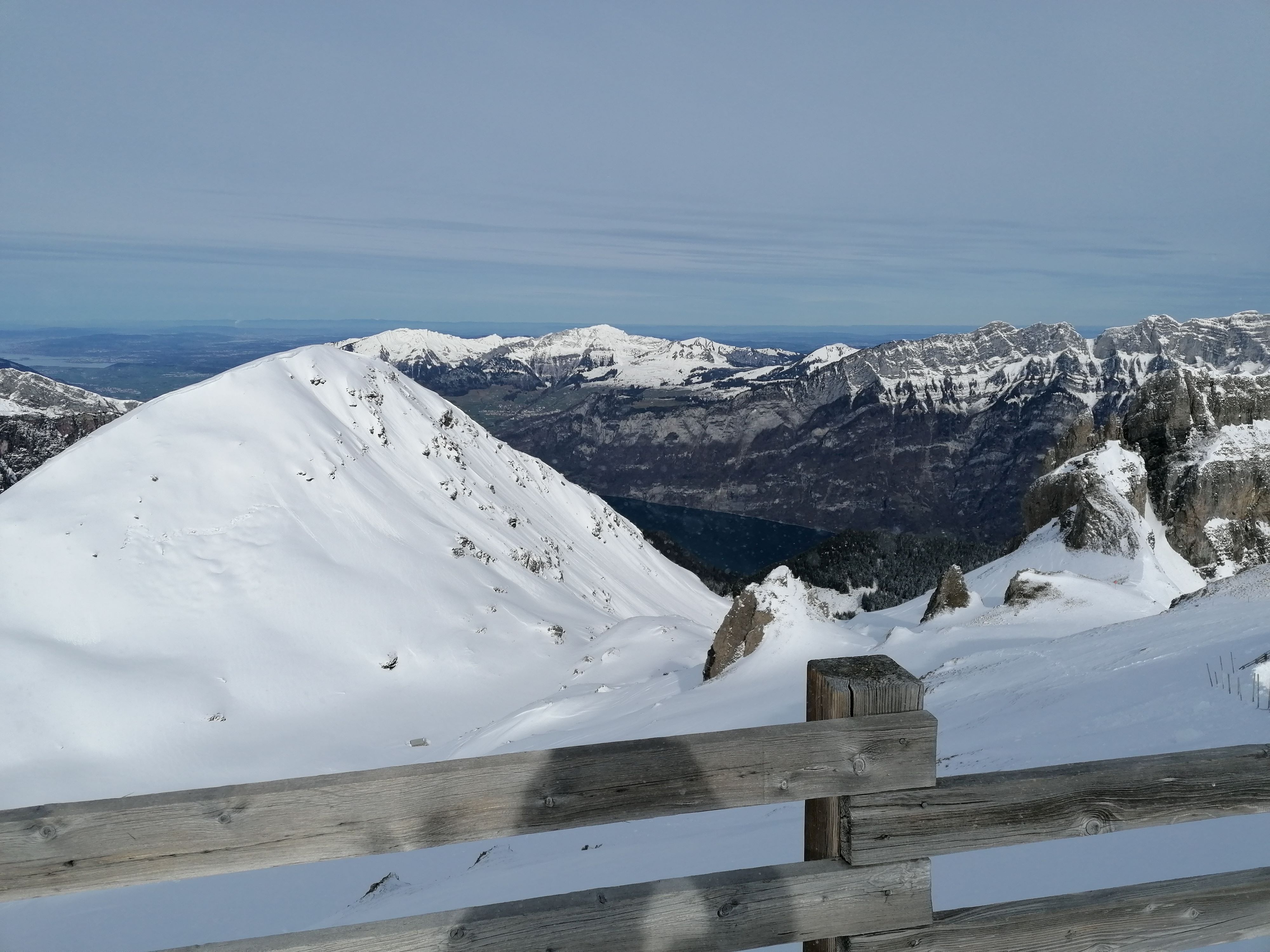 Auf der Skipiste in den Flumserbergen